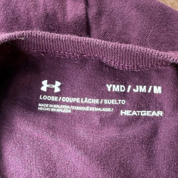 Lot of 3 Youth Medium Under Armour Maroon and Light Gray Tees - Picture 5 of 15